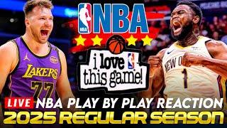 🔴LAKERS vs PELICANS │ 2025 NBA Basketball Game PlayByPlay Reaction amp Scoreboard [upl. by Minne]