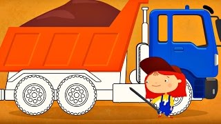 Dessin animé éducatif pour enfants de 4 voitures  un camionpoubelle [upl. by Loretta]