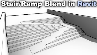 Stair Ramp Blend in Revit Tutorial [upl. by Naesad]