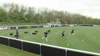 How to improve endurance and core strength  Soccer training drill  Nike Academy [upl. by Anaynek]