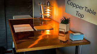 Copper Desk Top  Copper Table Top  Copper Table  DIY how to video  Copper counter top [upl. by Atekahs]