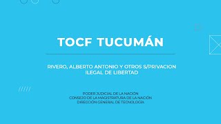 TOCF Tucumán  Lesa Humanidad  Causa Riveros Jefatura III [upl. by Nagaek609]