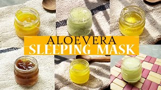 6 Overnight ALOE VERA masks for clear glowing skin  Overnight Face Mask [upl. by Eillod]