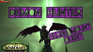 Demon Hunter Class New Flying Mount Quest  World of Warcraft PTR Version [upl. by Anidan]