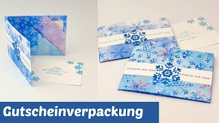 Gutscheinverpackung ⎮Gutscheinkarte selber basteln ⎮Designerpapier verbrauchen [upl. by Elleinod]