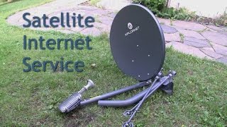 Satellite Internet Service ViaSat Explornet rural dish installation [upl. by Anyl]