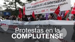 Protestas en la Complutense contra Ayuso [upl. by Waligore585]