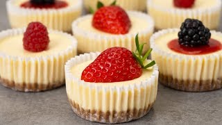 Easy Mini Cheesecakes Recipe [upl. by Htomit]