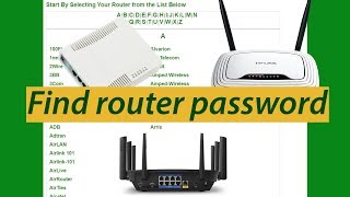 How to find admin amp password any router [upl. by Keane221]