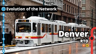 Denvers Light Rail amp Commuter Rail Network Evolution [upl. by Valda]