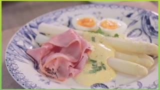 Asperges met ham ei en een heerlijke Hollandaise saus [upl. by Dlaner]