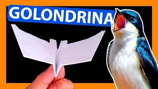 Como hacer un AVION DE PAPEL GOLONDRINA fácil y que vuele mucho [upl. by Behre402]