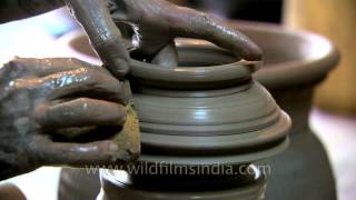 Making an earthen pot  pottery in India [upl. by Fortunia280]