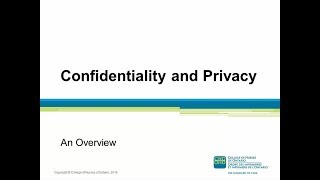 CONFIDENTIALITY AND PRIVACY AN OVERVIEW [upl. by Katzen]