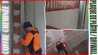 12 ⏩ ASTUCE ISOLER BOISSEAU CHEMINÉE EN PLACO  COFFRE DRYWALL [upl. by Voleta]