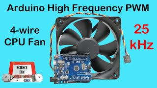 Arduino Fan Control using High Frequency 25kHz PWM  4Wire CPU Fans [upl. by Cyrill]