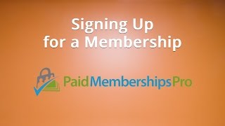 Paid Memberships Pro Tutorial 7 Signing up [upl. by Kciredes]