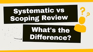 Systematic vs Scoping Review Whats the Difference [upl. by Jessy]