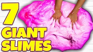 Slime 7 ways Giant DIY Slime compilation  How to make Fluffy Slime and Toothpaste Slime [upl. by Eahsram219]