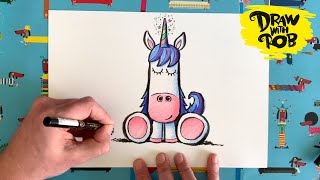 DrawWithRob 18 Unicorn [upl. by Aicnarf848]