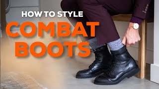 5 Ways to Style COMBAT BOOTS  Mens Boots  Parker York Smith [upl. by Raimund588]