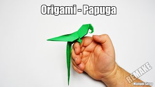 Origami  Papuga REMAKE [upl. by Hayikat928]