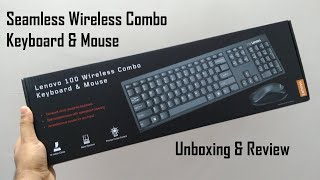 Lenovo 100 Wireless Keyboard amp Mouse Combo  Unboxing and Full Review [upl. by Resarf]