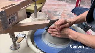 How to center and open clay using the Strong Arm Pottery Tool [upl. by Aminta]