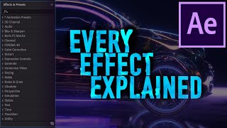 Every Effect Explained in Adobe AFTER EFFECTS CC  Episode 1 Intro amp Presets [upl. by Hortense]