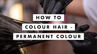 How to Colour Hair  Permanent Colour  Tutorial  Lesson  MIG Training [upl. by Carmelita724]