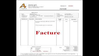 Comment Réaliser un modèle de Facture sur Excel quot Facilequot [upl. by Brose]