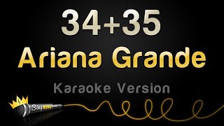 Ariana Grande  3435 Karaoke Version [upl. by Antonetta]