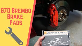 EASY Step by Step Brembo Brake Pad Replacement  Genesis G70 [upl. by Blondell]