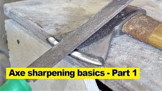 Axe sharpening basics  Part 1 [upl. by Althee]