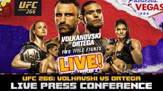 UFC 266 PRESS CONFERENCE Volkanovski vs Ortega [upl. by Eanod]