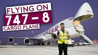 Flying on Qatar Airways B7478 Cargo Plane [upl. by Nona342]