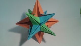 Como hacer una estrella de 12 puntas origami [upl. by Bodkin985]