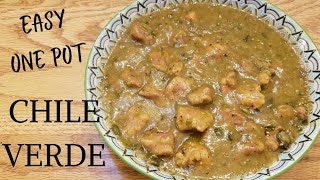 EASY ONE POT CHILE VERDE RECIPE  no fresh tomatillos required  chileverde mexicanfood [upl. by Betsey199]