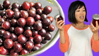 MUSCADINE Taste Test amp How to Make amp Can Jelly  Fruity Fruits [upl. by Garnes719]