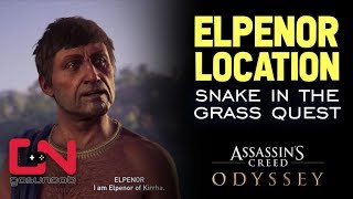 Assassins Creed Odyssey  Elpenor Location  Snake in the Grass quest [upl. by Hatti816]