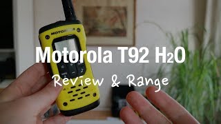 Motorola TLKR T92 h2o  Two Way Radio Review and Range Test [upl. by Dennard]