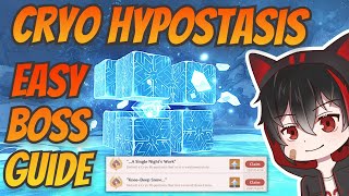 Cryo Hypostasis Cube Easy Boss Guide  Genshin Impact [upl. by Lezley]