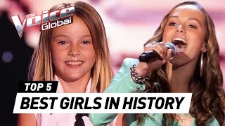 The BEST FEMALE Blind Auditions in The Voice Kids history [upl. by Yerot]