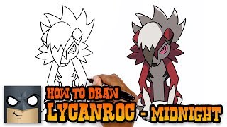 How to Draw Pokemon  Lycanroc  Midnight Form [upl. by Mad]