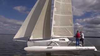 NEW foiling trimaran CATRI 25 Test sailing Latvia [upl. by Mellette]