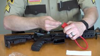 Gun lock demonstration  semiautomatic rifle [upl. by Elem619]