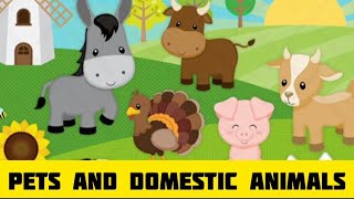 Pets and Domestic Animals  Farm Animals  Vocabulary  Domestic Animals shorts [upl. by Macilroy]