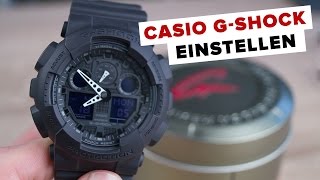 Deutsch Casio GSHOCK EINSTELLEN  Tutorial  FullHD [upl. by Kenlay]