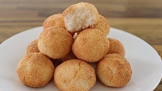 3Ingredient Coconut Cookies Recipe [upl. by Bonne]