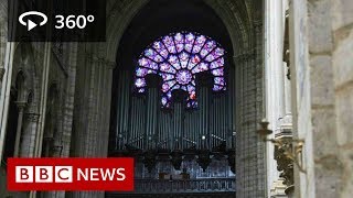 In 360 NotreDame cathedral before the fire  BBC News [upl. by Norward]